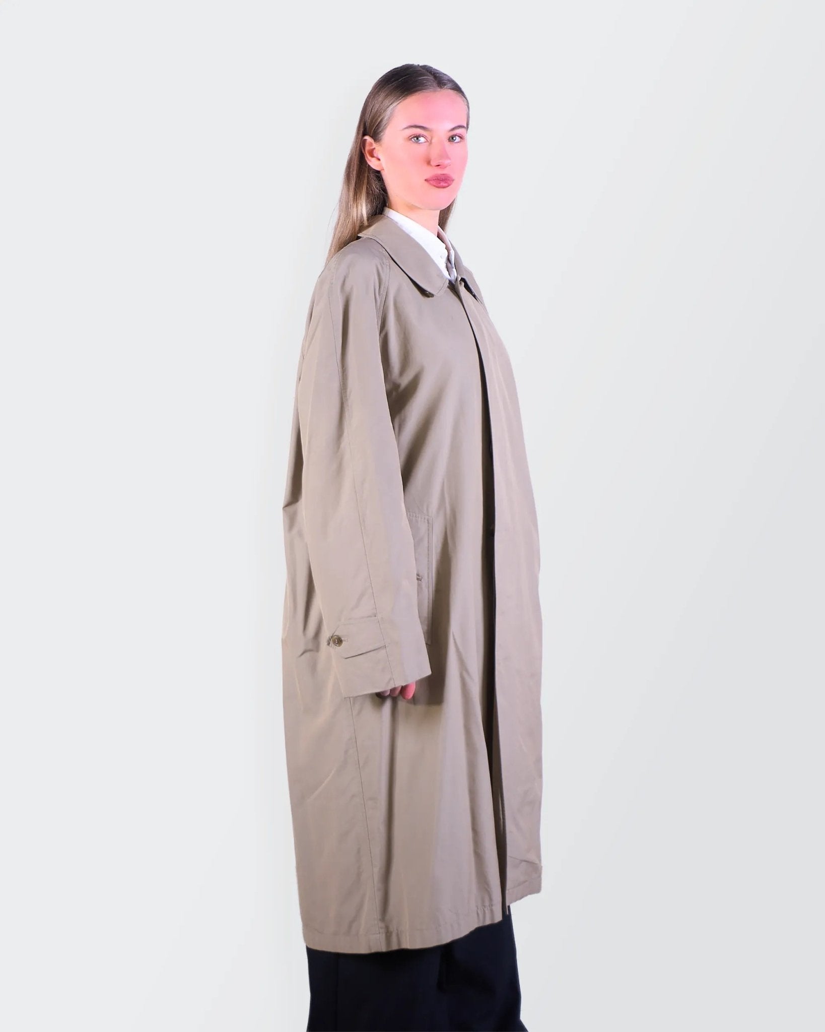 Burberry 1990's Beige Cotton Trenchcoat - L