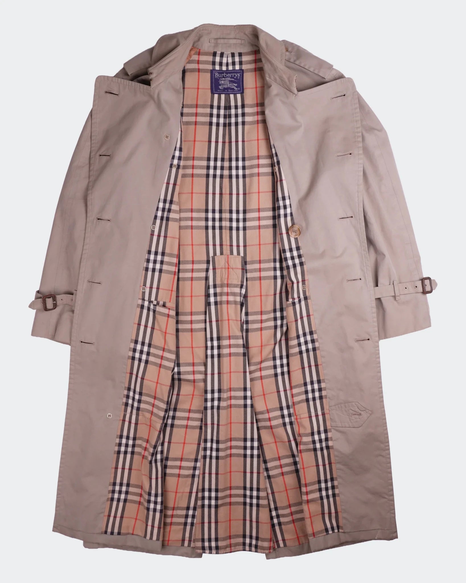 Burberry 1990's Beige Cotton Trenchcoat - M