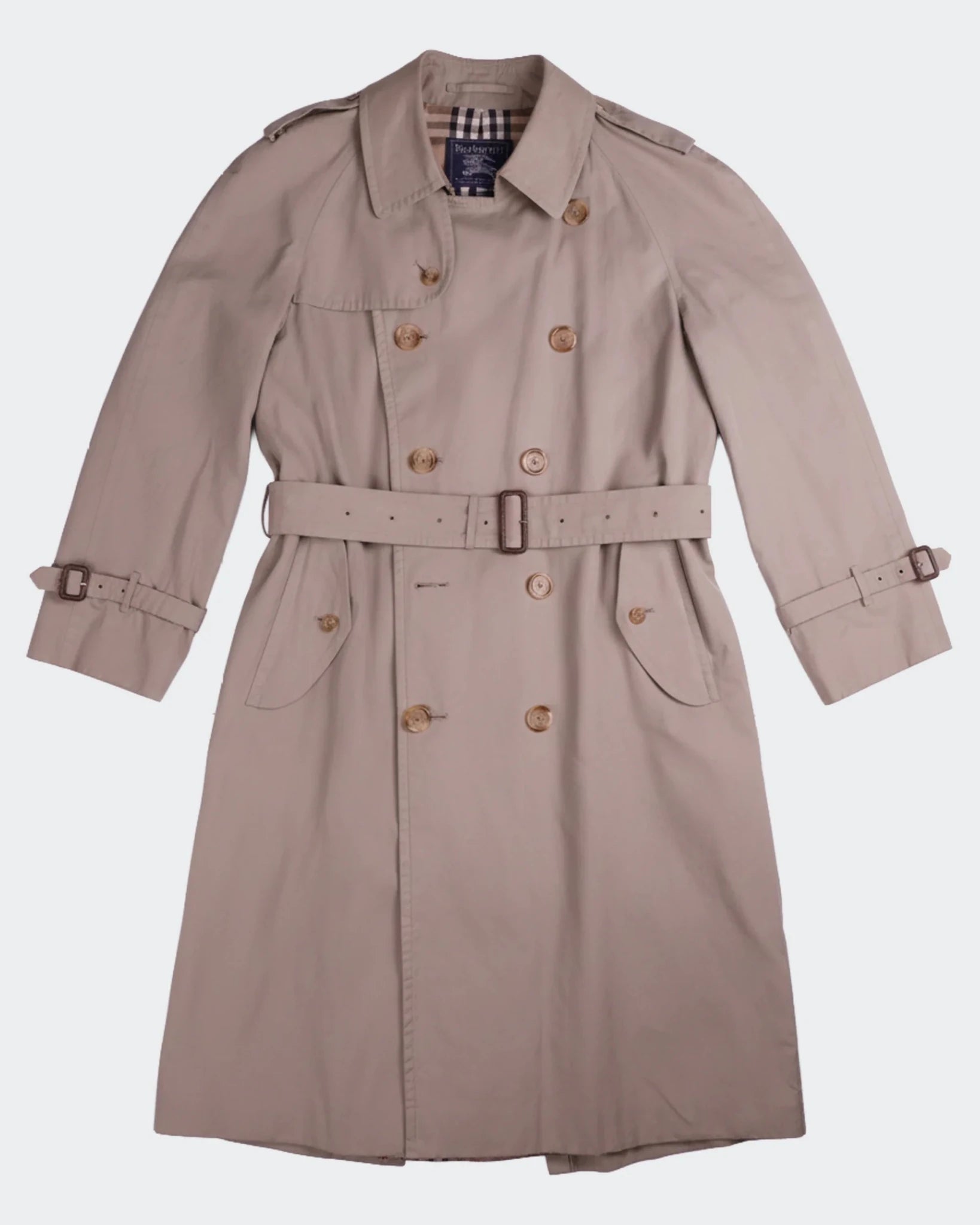 Burberry 1990's Beige Cotton Trenchcoat - M