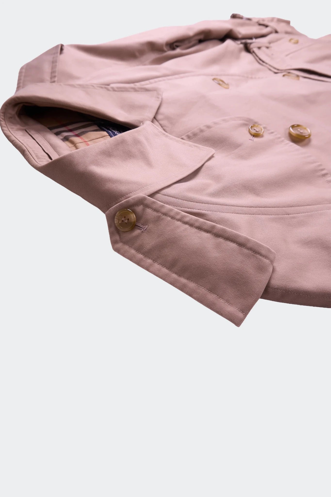 Burberry 1990's Beige Cotton Trenchcoat - M