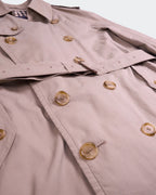 Burberry 1990's Beige Cotton Trenchcoat - M