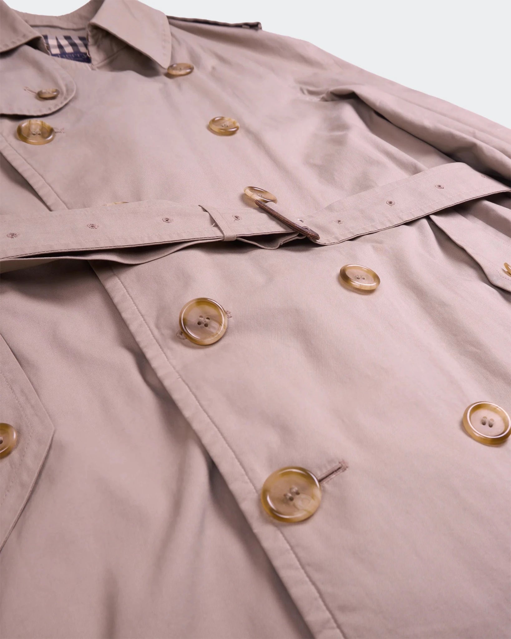 Burberry 1990's Beige Cotton Trenchcoat - M