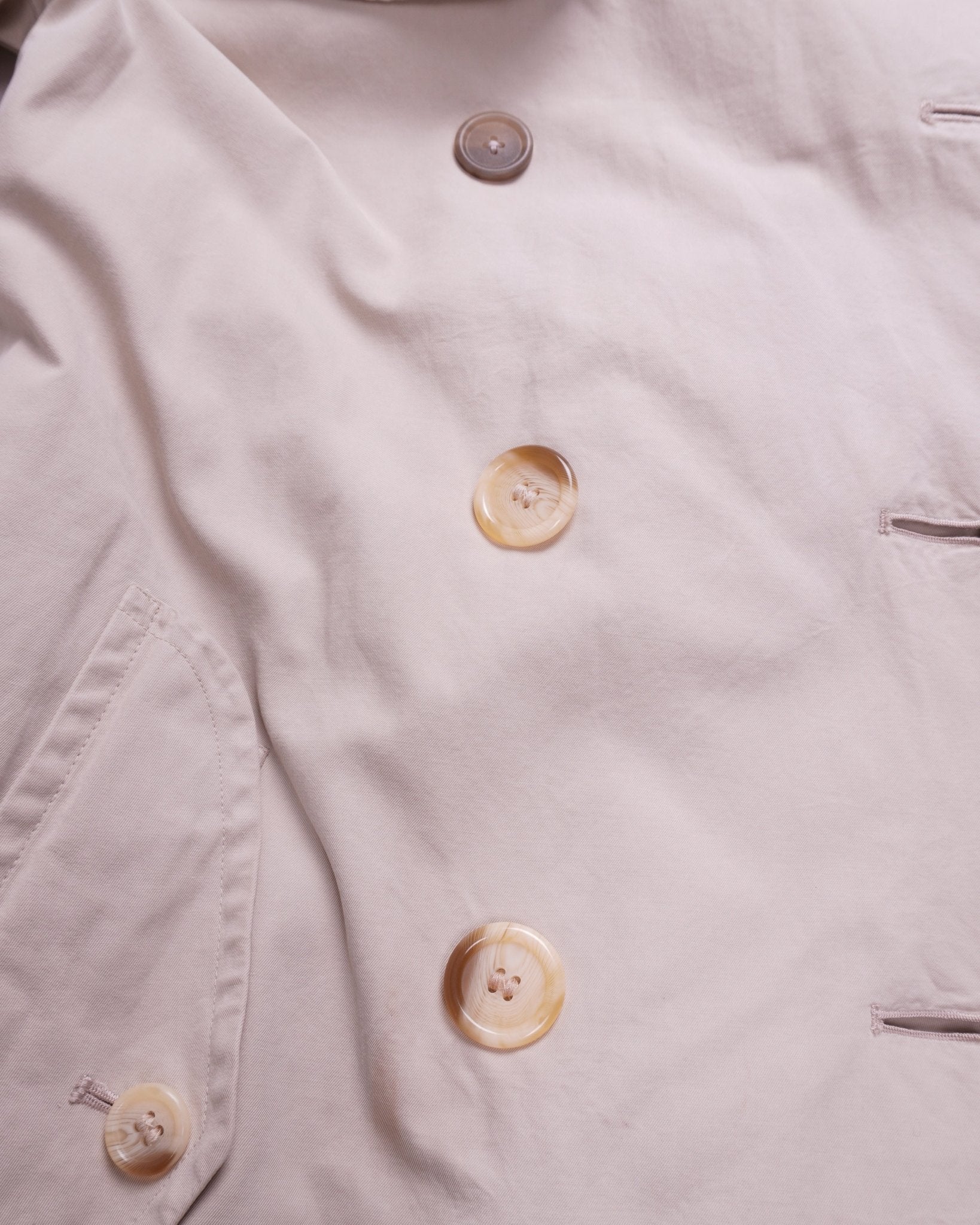 Burberry 1990's Beige Cotton Trenchcoat - S