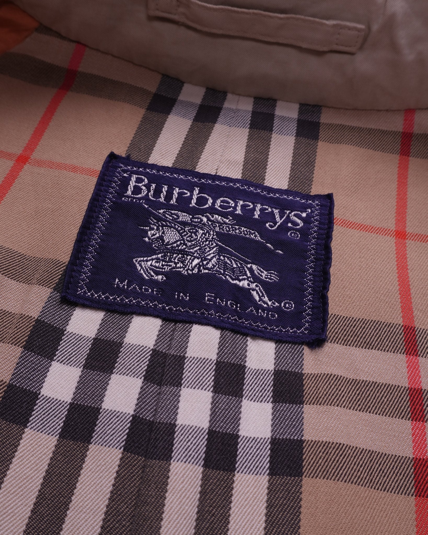 Burberry 1990's Beige Cotton Trenchcoat - S
