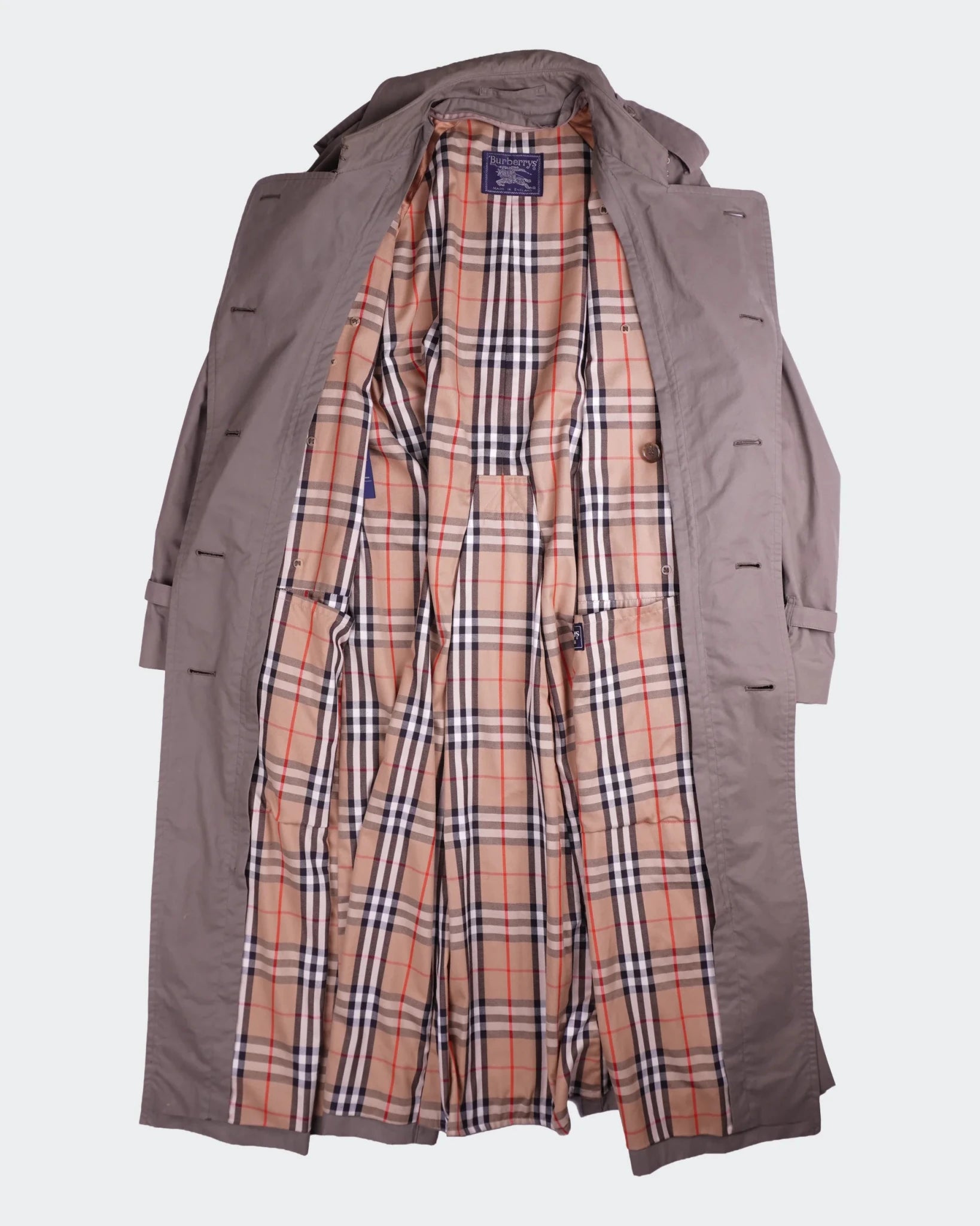 Burberry 1990's Beige Cotton Trenchcoat - XXL