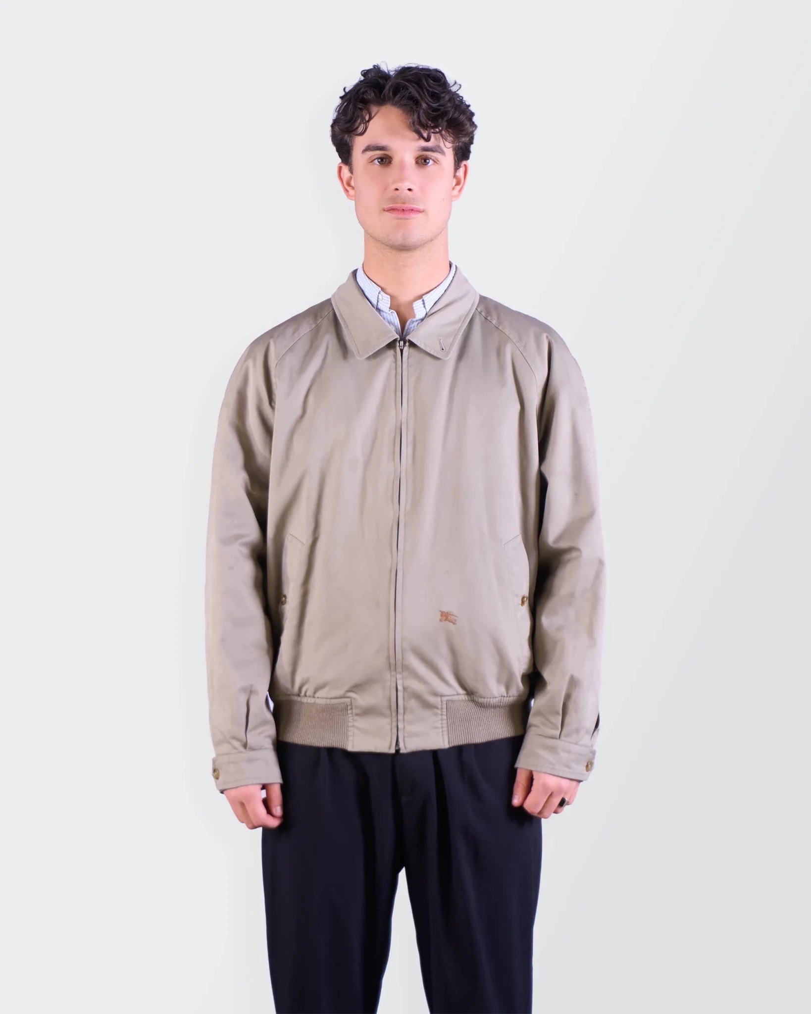 Burberry 1990's Beige Harrington Jacket - M