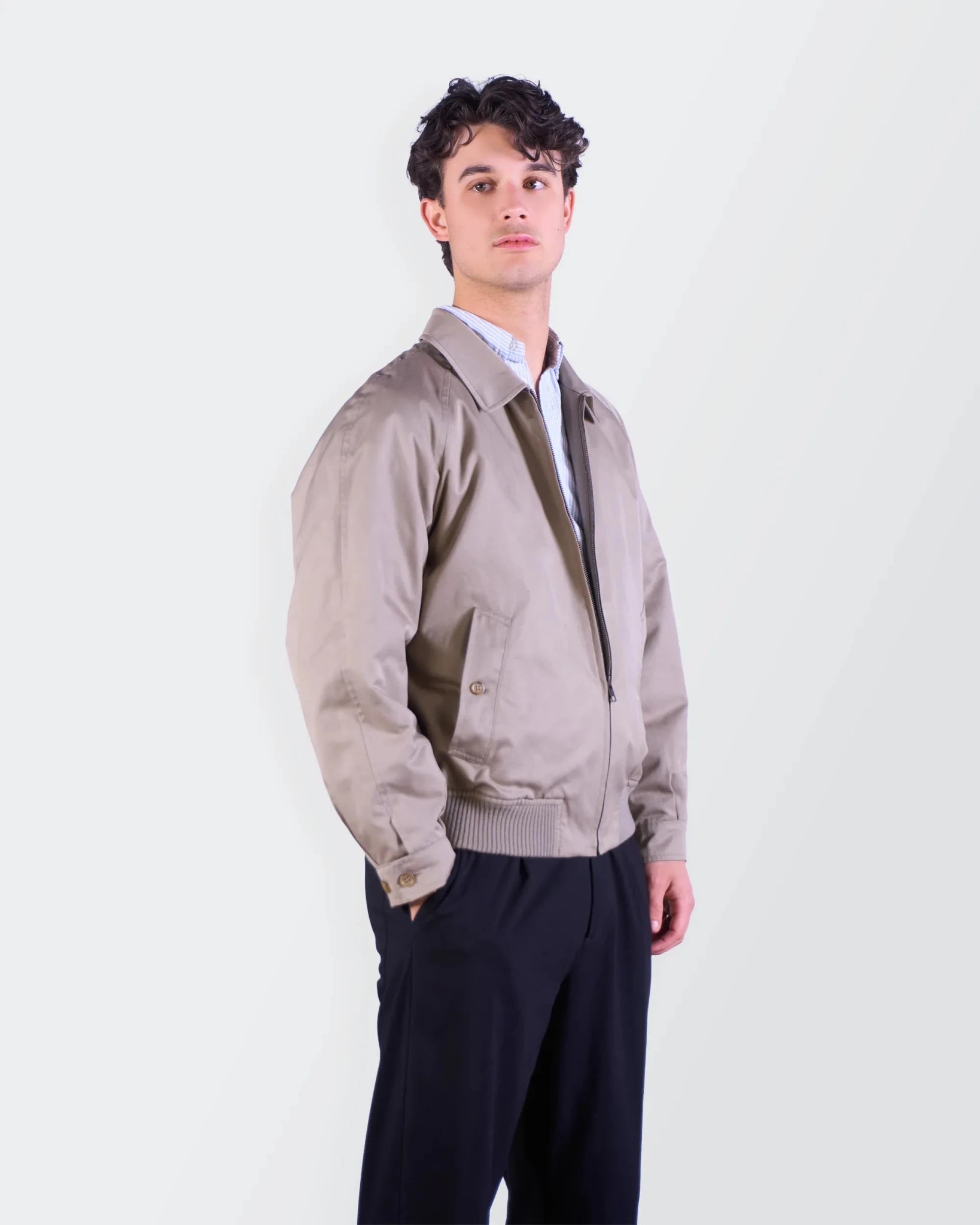 Burberry 1990's Beige Harrington Jacket - M