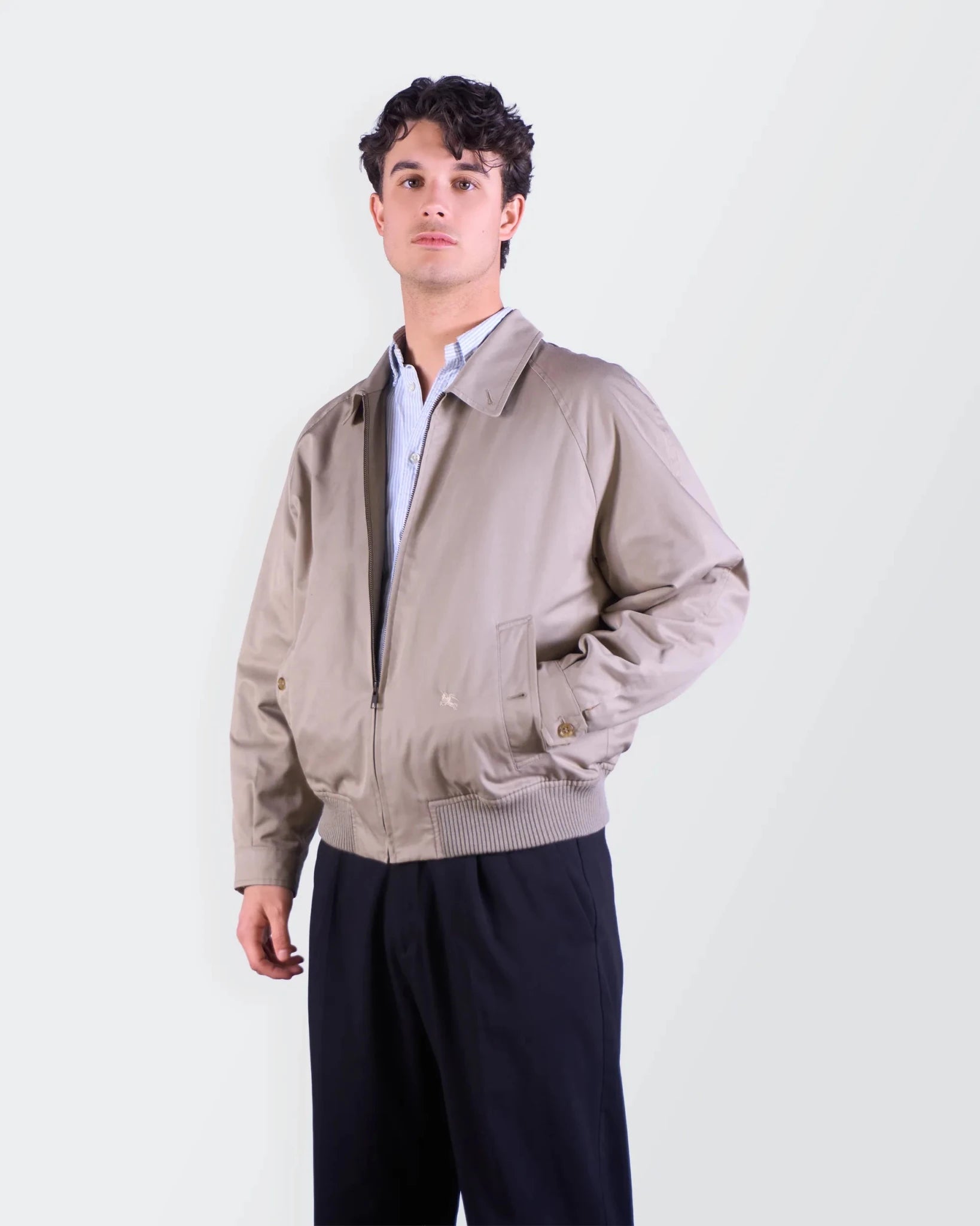 Burberry 1990's Beige Harrington Jacket - M