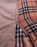 Burberry 1990's Beige Wool Raincoat - S