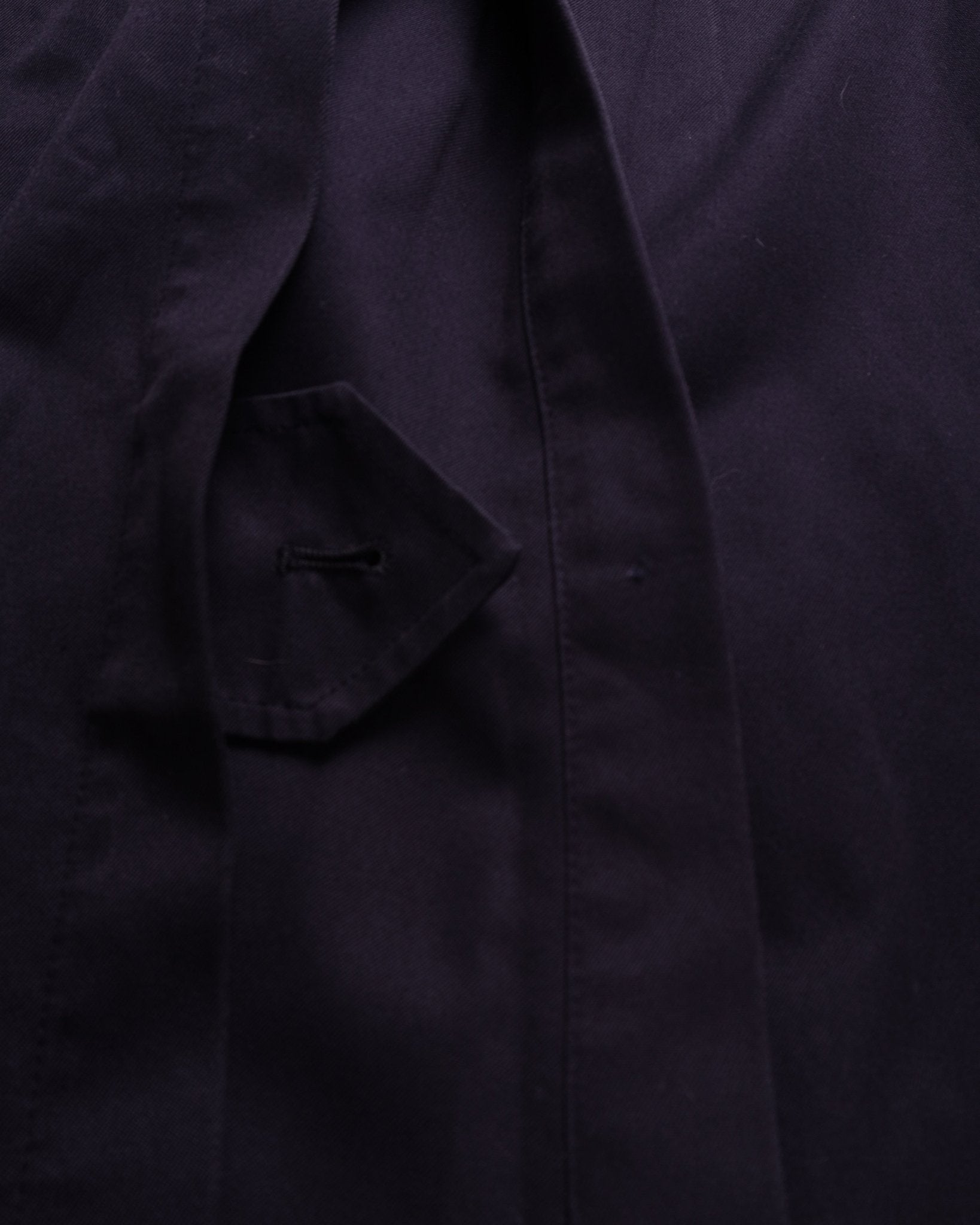 Burberry 1990's Black Cotton Trenchcoat - M