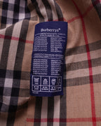 Burberry 1990's Black Cotton Trenchcoat - M