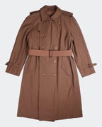 Burberry 1990's Brown Cotton Trenchcoat - M