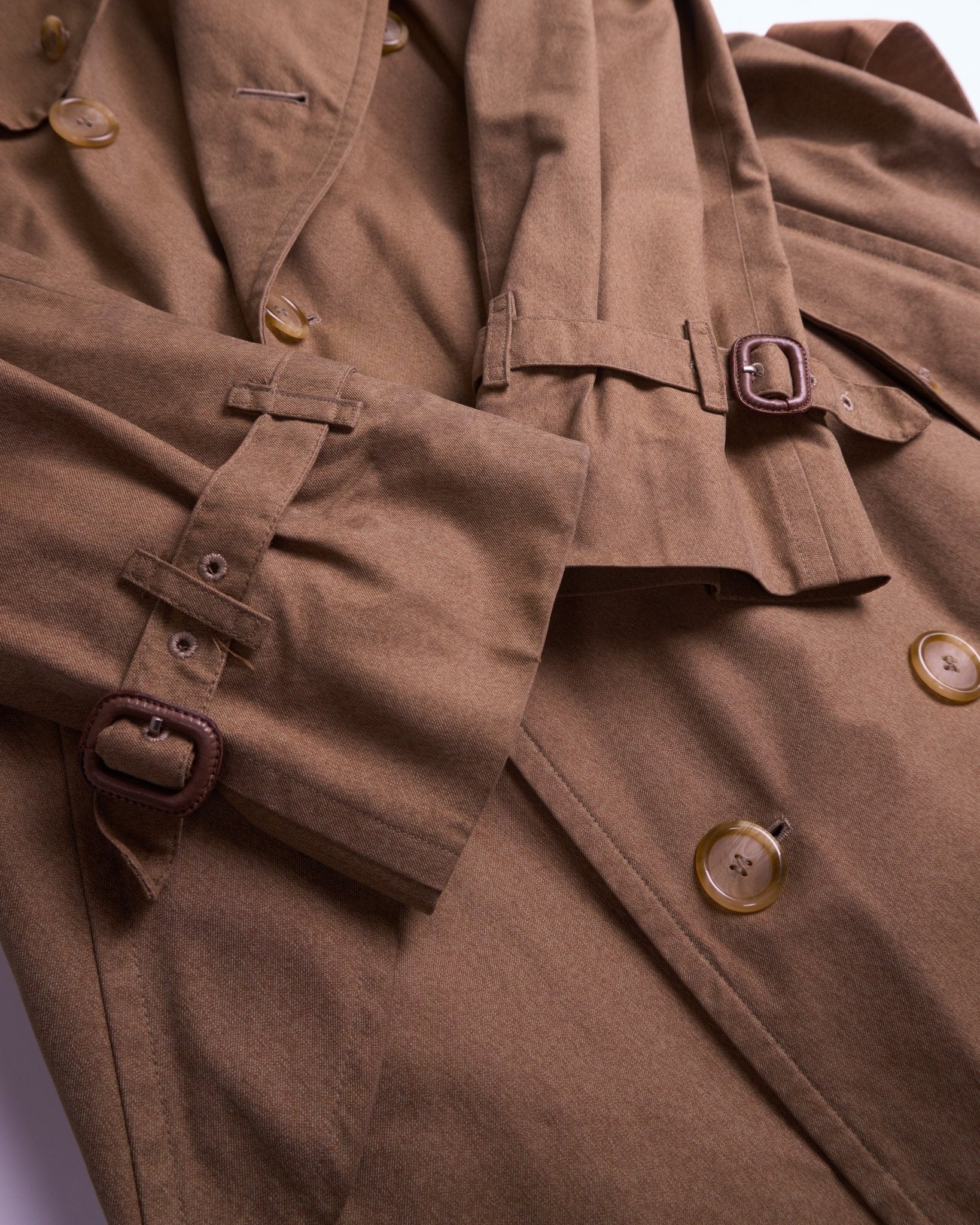 Burberry 1990's Brown Cotton Trenchcoat - M