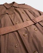Burberry 1990's Brown Cotton Trenchcoat - M