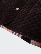 Burberry 1990's Brown Velvet Quilted Jacket - S