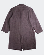 Burberry 1990's Grey Tweed Overcoat - XL