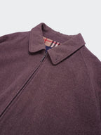Burberry 1990's Grey Wool Harrington Jacket - XL