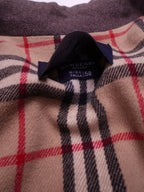Burberry 1990's Grey Wool Harrington Jacket - XL