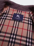 Burberry 1990's Grey Wool Harrington Jacket - XL