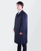 Burberry 1990's Navy Cotton Overcoat - M