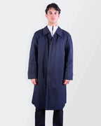 Burberry 1990's Navy Cotton Overcoat - M