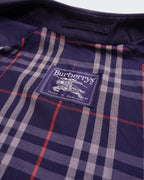 Burberry 1990's Navy Cotton Overcoat - M