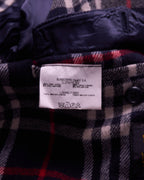 Burberry 1990's Navy Wool Car Coat - L