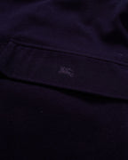 Burberry 1990's Navy Wool Car Coat - L