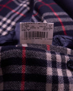Burberry 1990's Navy Wool Car Coat - L