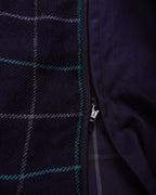 Burberry 1990's Navy Wool Trenchcoat - M