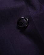 Burberry 1990's Navy Wool Trenchcoat - M
