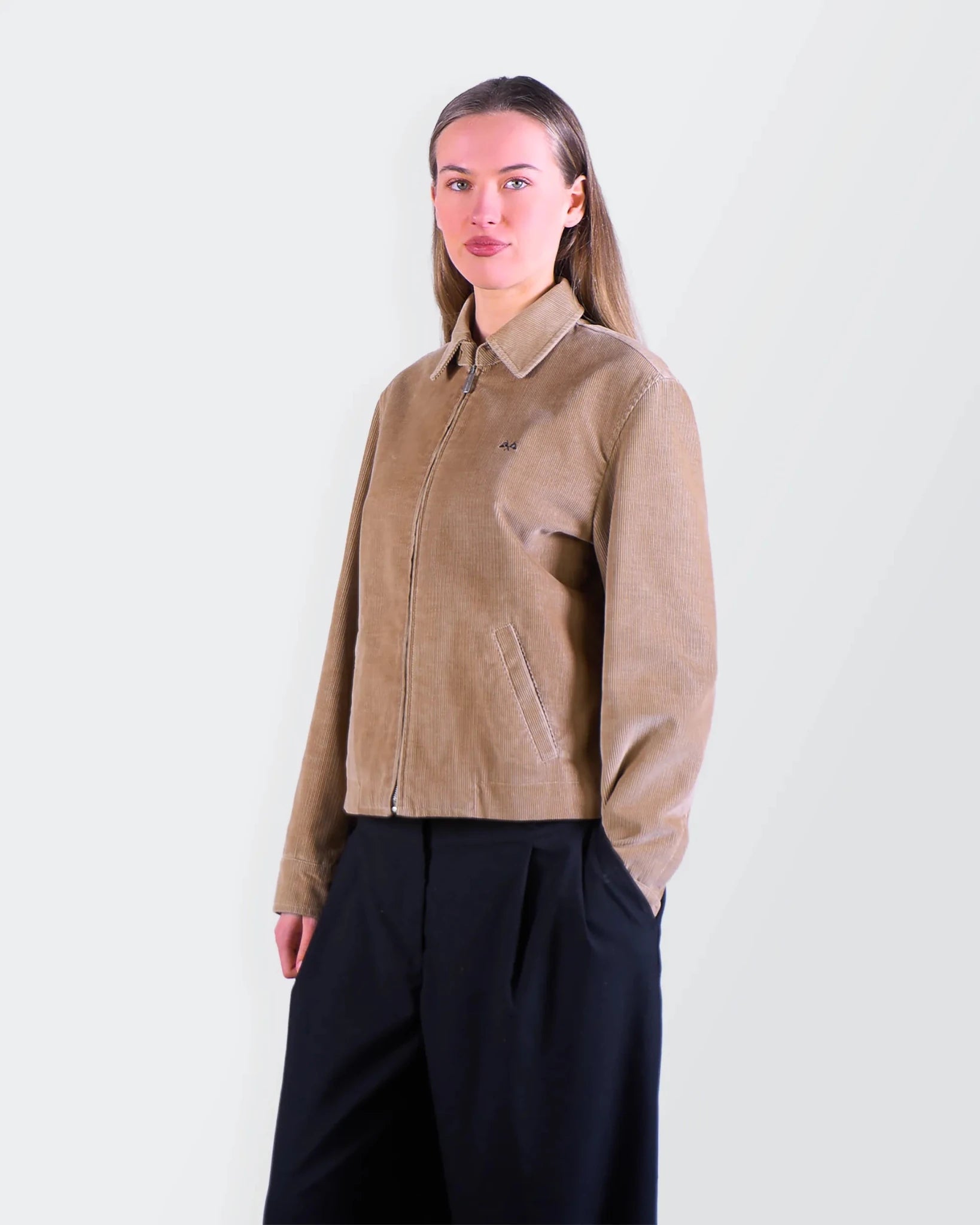 Burberry 2000's Beige Corduroy Harrington Jacket - M