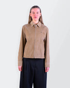 Burberry 2000's Beige Corduroy Harrington Jacket - M