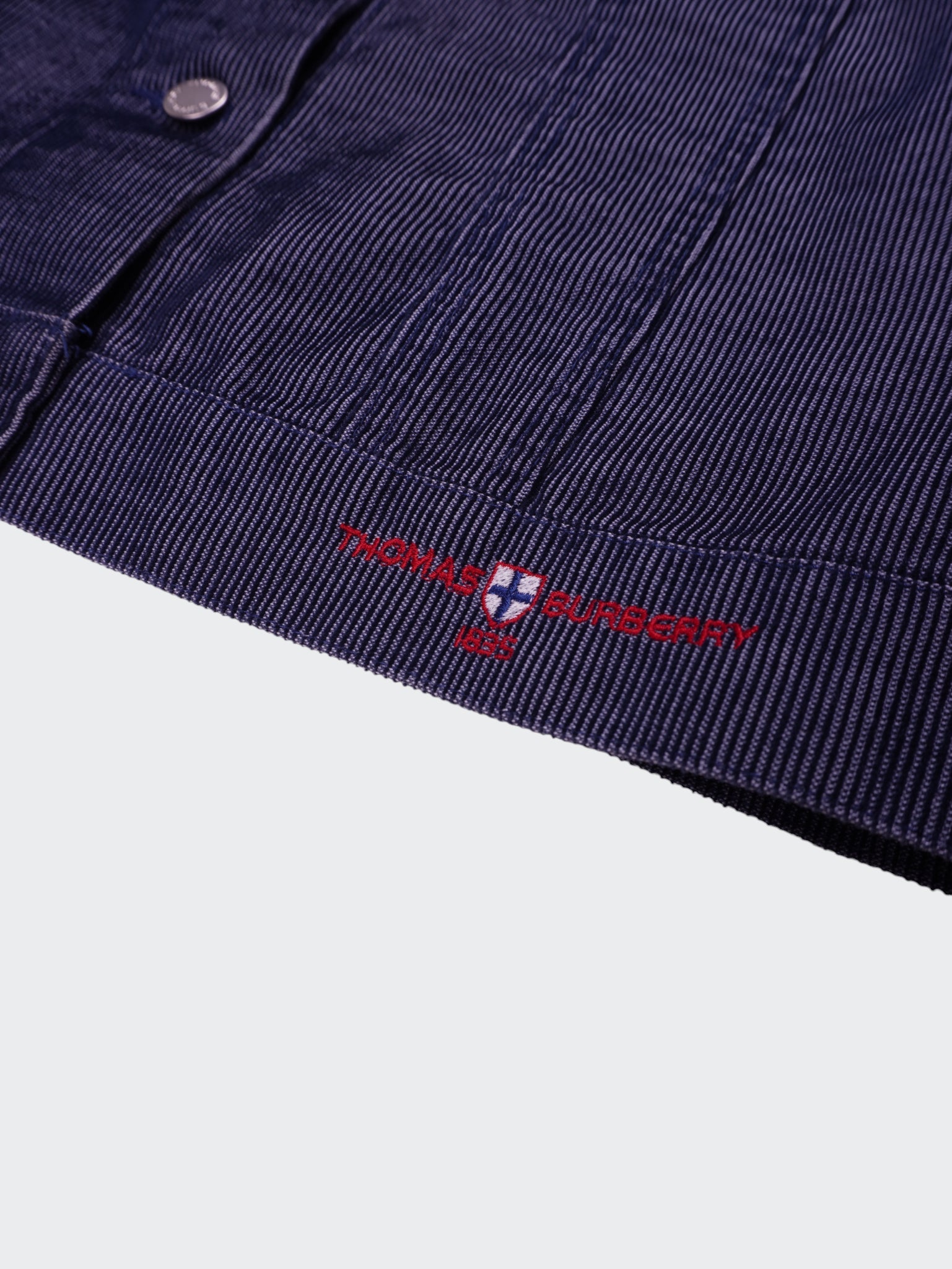 Burberry 2000's Blue Cropped Cotton Jacket - L