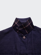 Burberry 2000's Blue Cropped Cotton Jacket - L