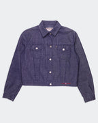 Burberry 2000's Blue Cropped Cotton Jacket - L