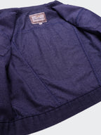 Burberry 2000's Blue Cropped Cotton Jacket - L