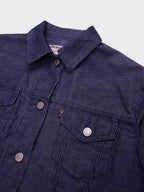 Burberry 2000's Blue Cropped Cotton Jacket - L