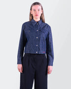 Burberry 2000's Blue Cropped Ribcord Jacket - S