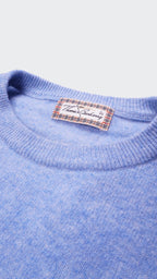 Burberry 2000's Blue Wool Crewneck Sweater - S