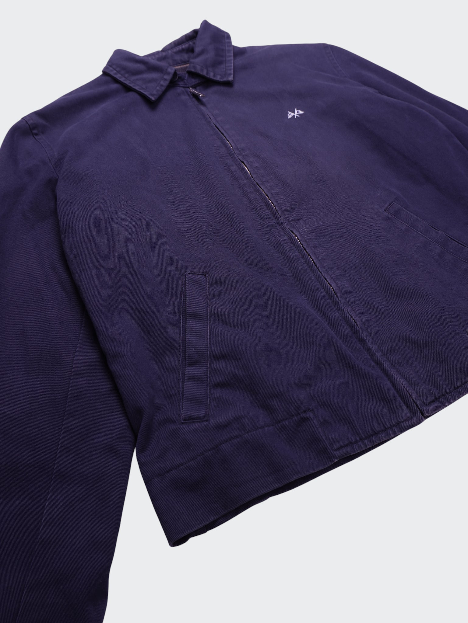 Burberry 2000's Navy Cotton Harrington Jacket - M