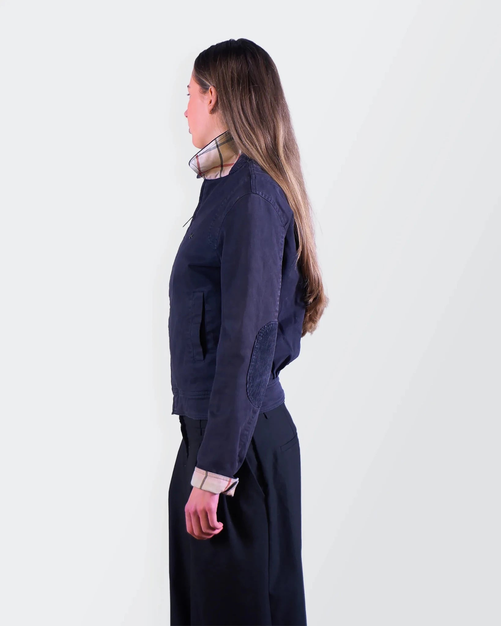 Burberry 2000's Navy Harrington Jacket - S