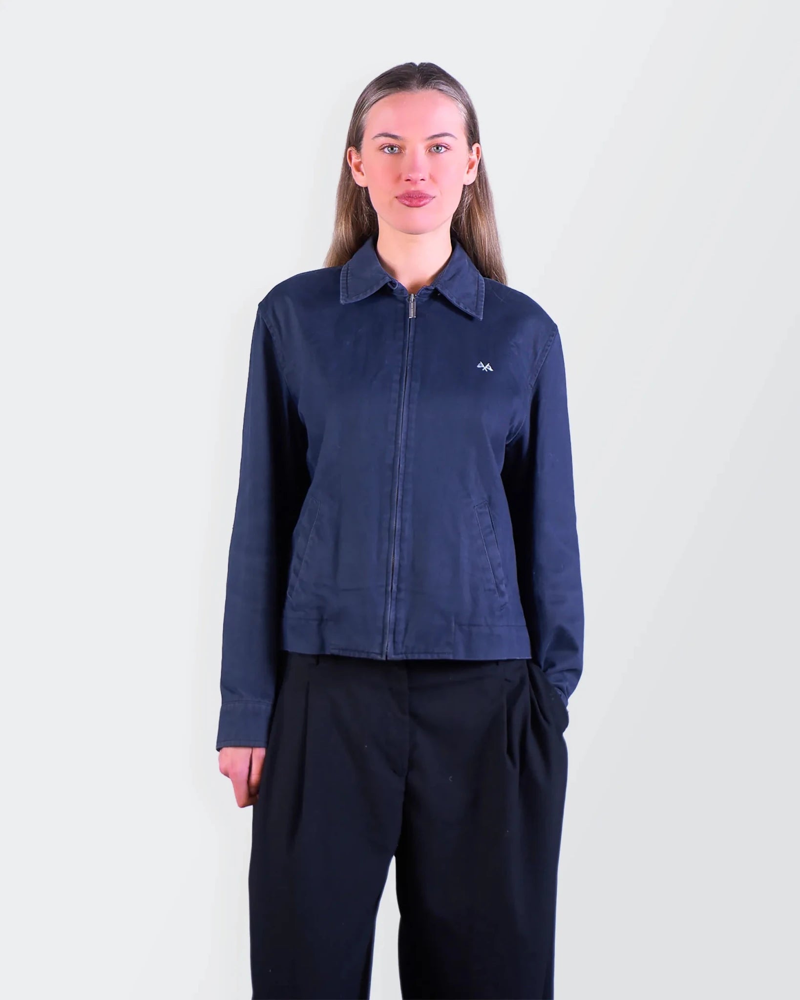 Burberry 2000's Navy Harrington Jacket - S