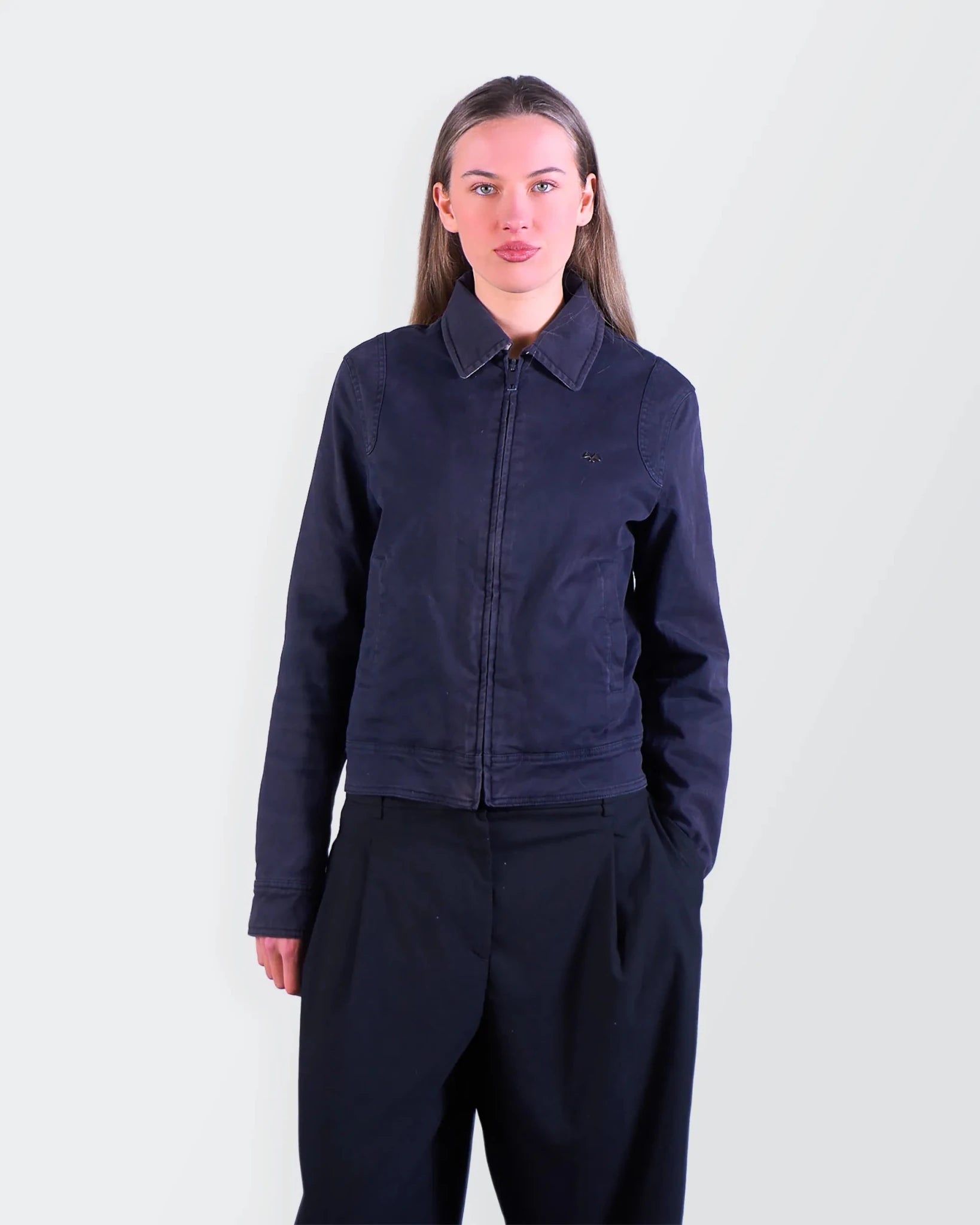 Burberry 2000's Navy Harrington Jacket - S