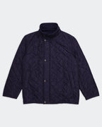 Burberry 2000's Navy Nylon Quilted Jacket - XL