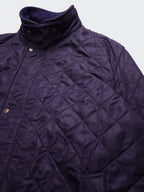 Burberry 2000's Navy Nylon Quilted Jacket - XL