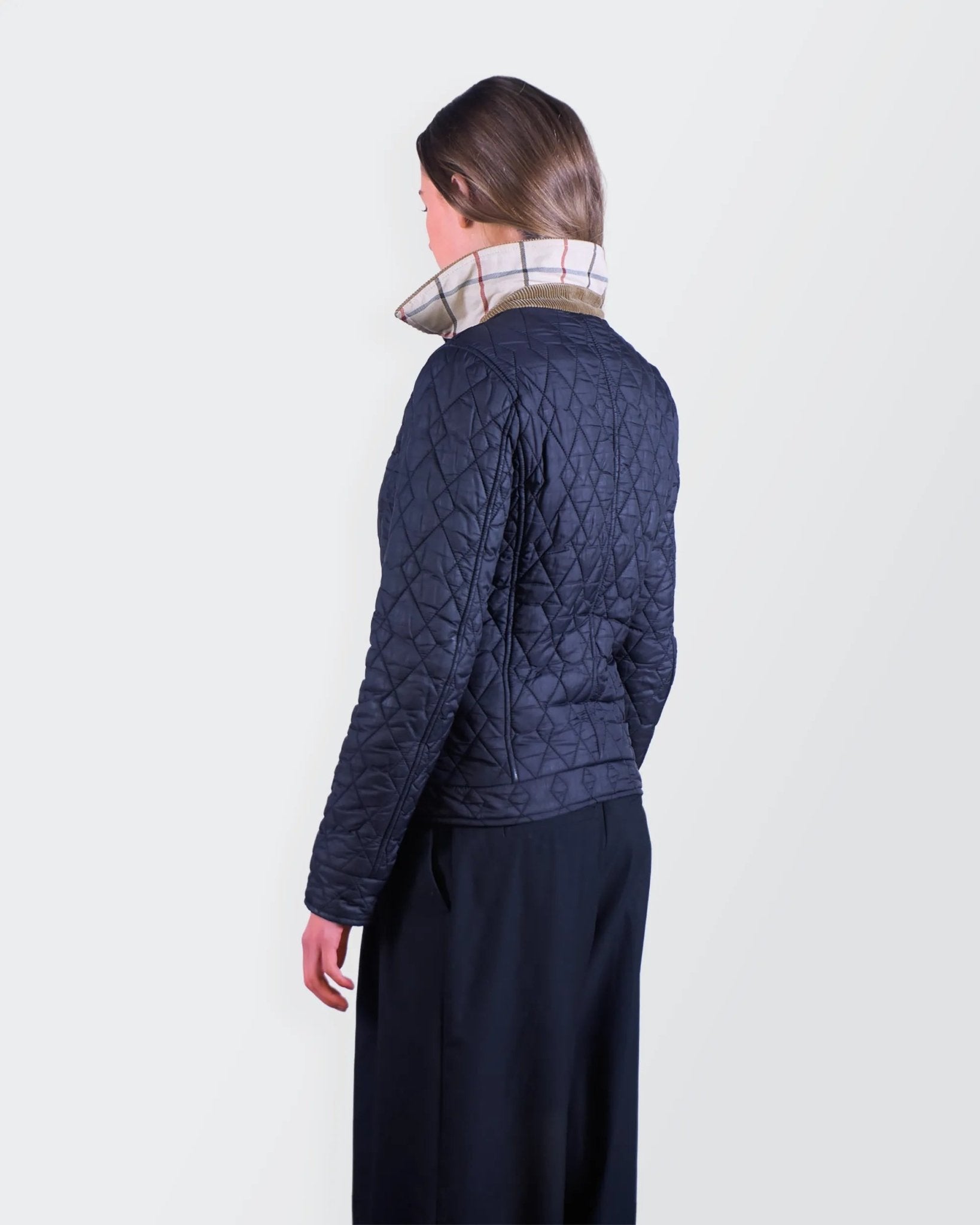 Burberry 2000's Navy Quilted Jacket - S