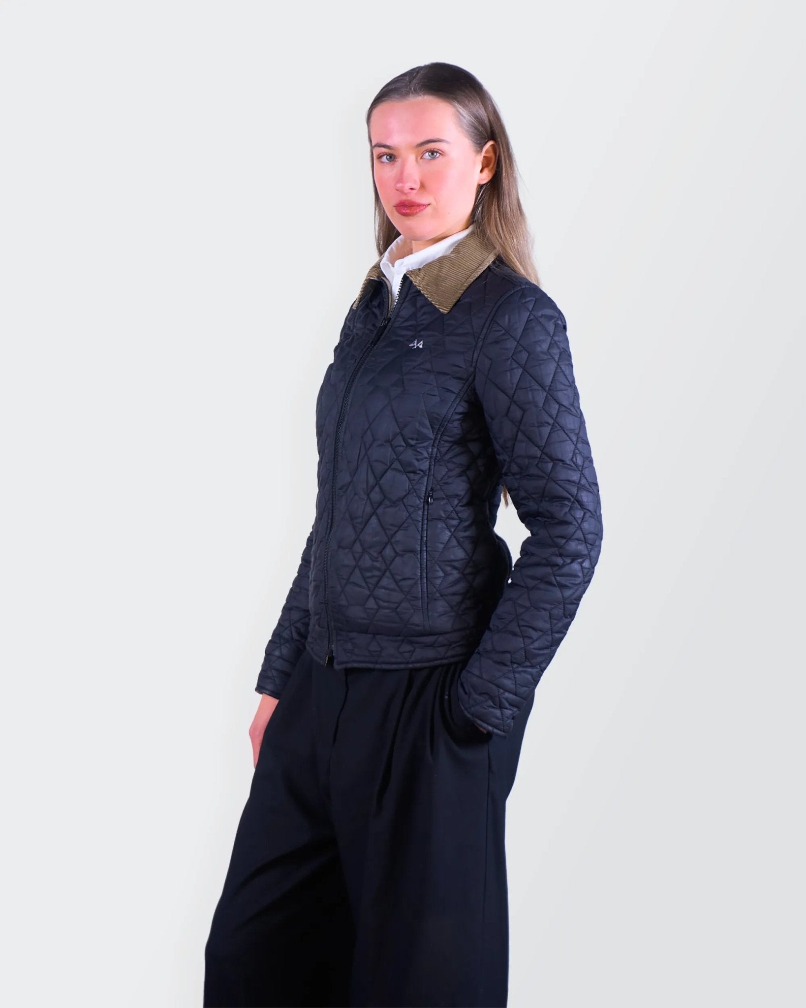 Burberry 2000's Navy Quilted Jacket - S