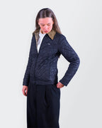 Burberry 2000's Navy Quilted Jacket - S