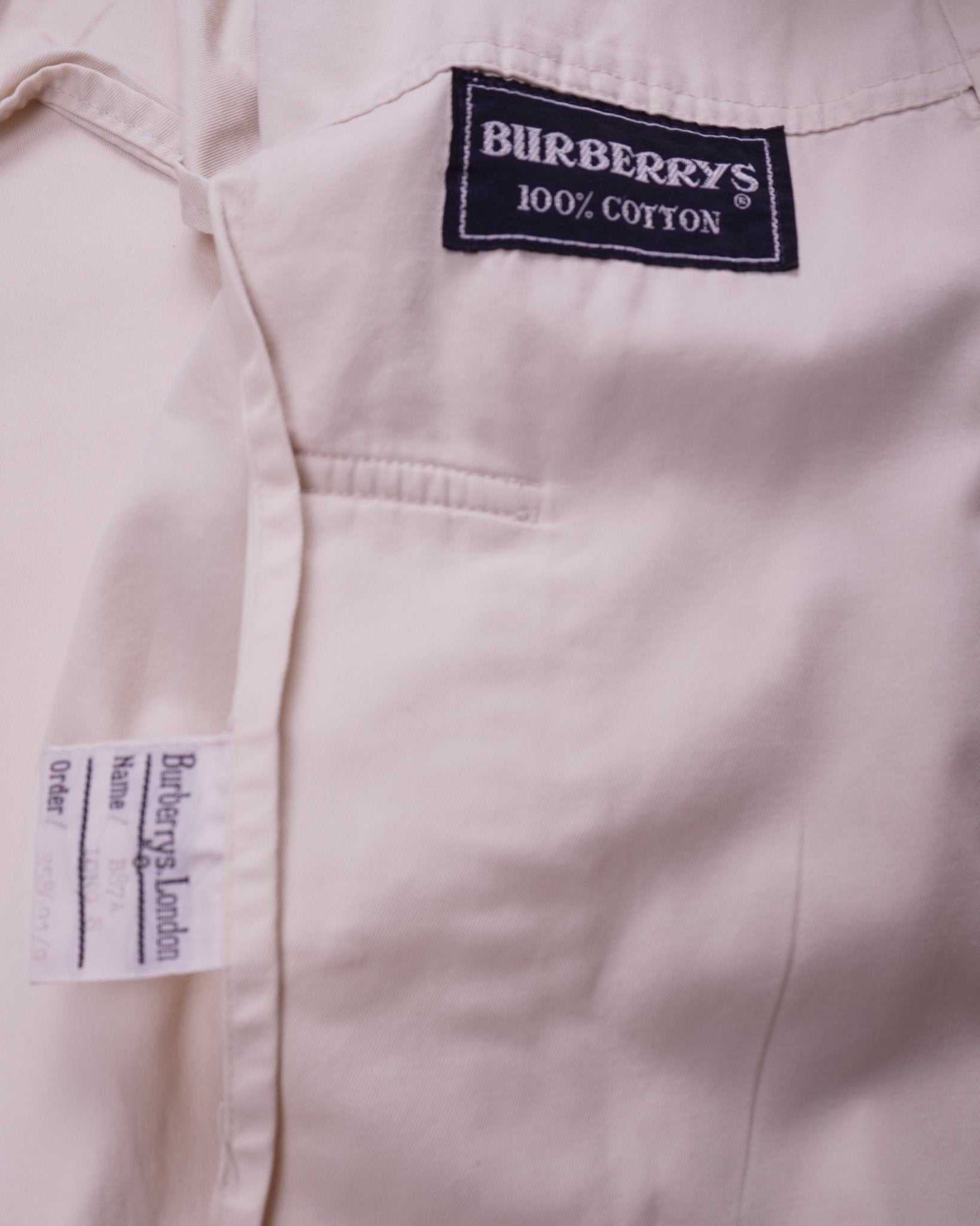 Burberry Beige Cotton Raincoat - S